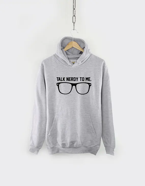 Толстовка Geeky с надписью Talk Nerdy To Me Geek Dork Nerd очки хипстерская толстовка модная худи