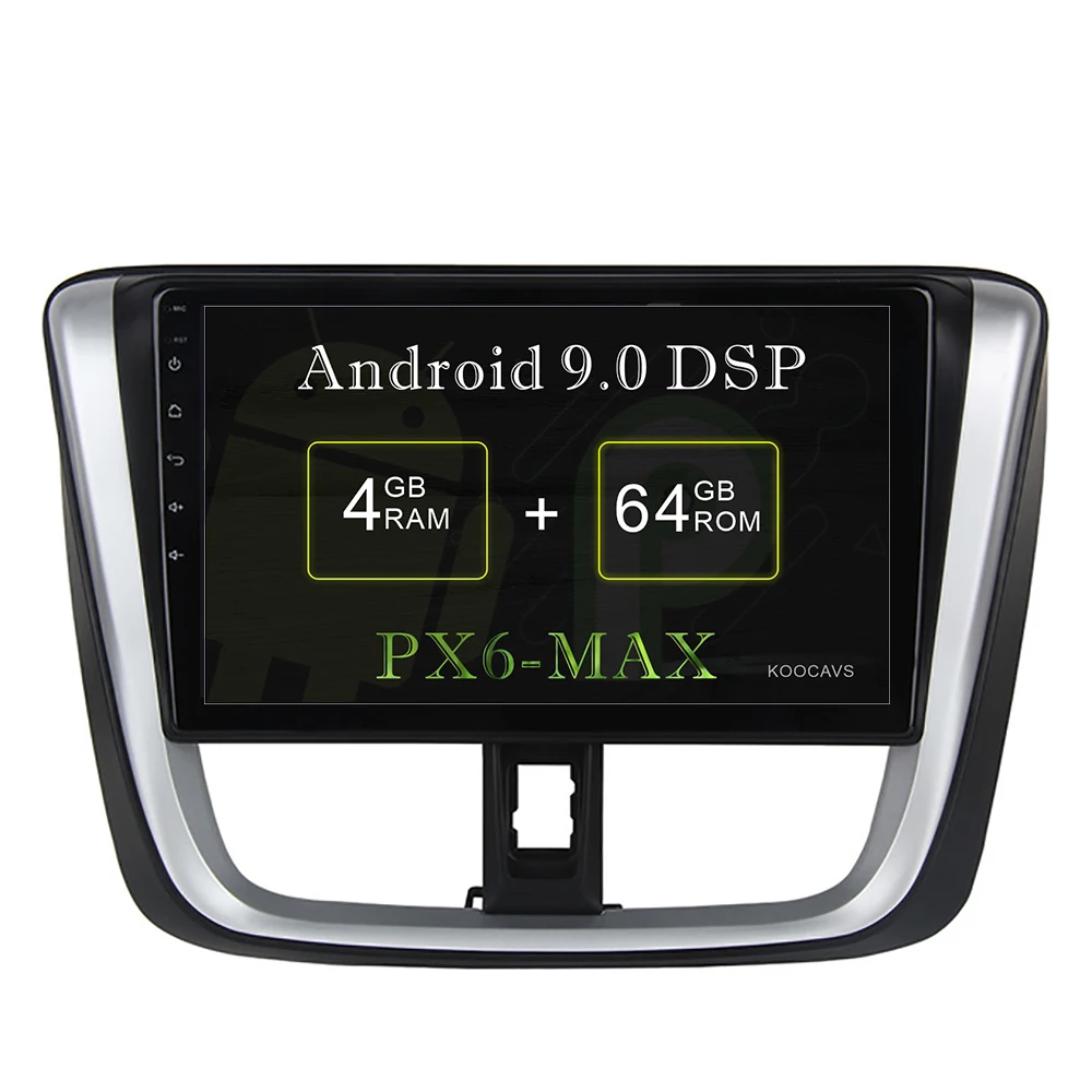 Excellent KOOCAVS 10.2" IPS Android 9.0 Car GPS Radio Player for Toyota Vios Yaris Stereo 2017  4GB+64GB Stereo Multimedia Headunit 2