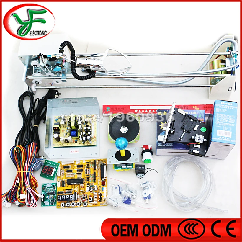 

DIY Classic Toy Crane Machine kit,Crane machine kit with crane game PCB, coin acceptor, buttons, harness. etc for crane machine