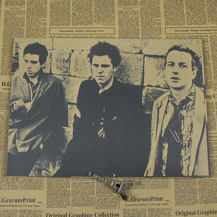 Краш группа Clash Лондон звонки Рок Панк коричневый бумажный плакат крафт-бумага плакат ретро постер музыкальной группы - Цвет: 2