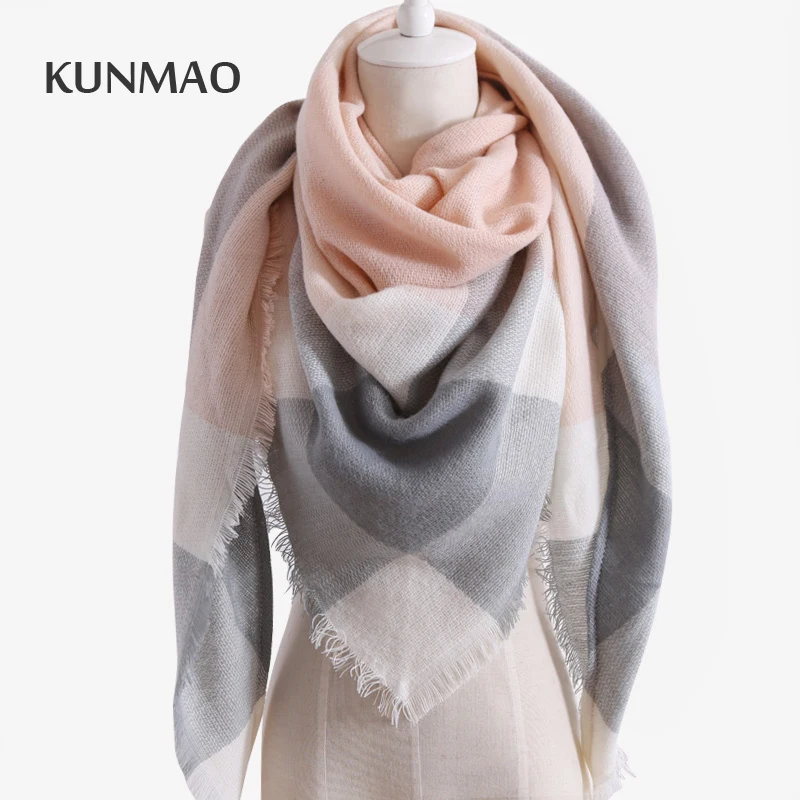 0 : Buy 2017 Winter Brand Designer Triangle Scarf Women Shawl Cashmere Autumn Plaid ...