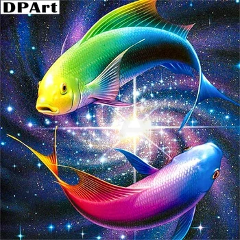 

Diamond Painting Full Square/Round Drill Lucky Charm Fish 5D Daimond Painting Embroidery Cross Stitch Mosaic Rhinestone Zou224