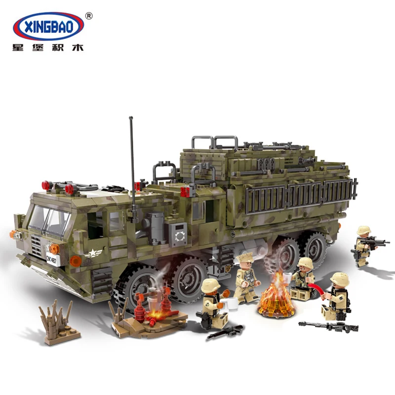 

XINGBAO 06014 Military Series 1377Pcs The Scorpion Heavy Truck Set Building Blocks Compatible With LegoINGlys Military Bricks