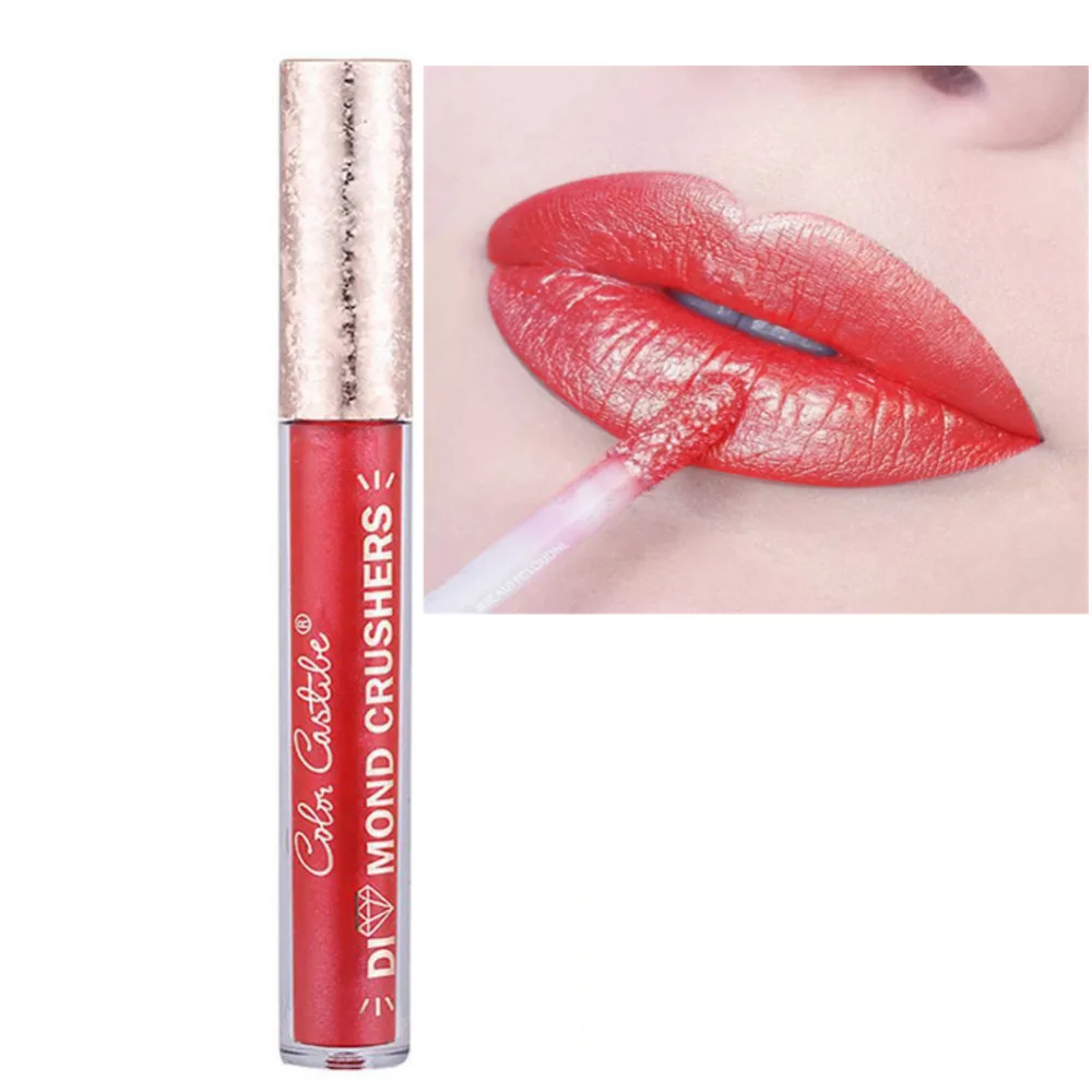 New Shiny Diamond Lip Gloss Gold Charming Long Lasting Tattoo Liquid