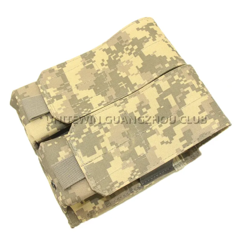 Тактическая Сумка MOLLE PALS Double Stack Rifle Magazine Mag Top Flap черный цвет - Цвет: acu