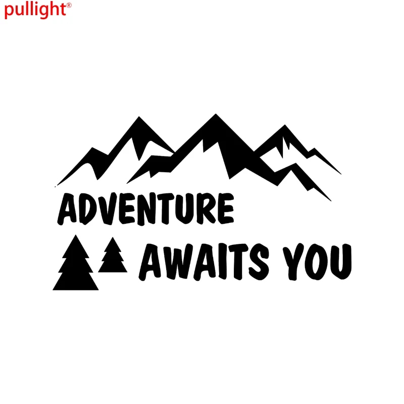 

CAMPER CAMPING ADVENTURE AWAITS YOU Vinyl Sticker Decal Laptop Moto Car Auto