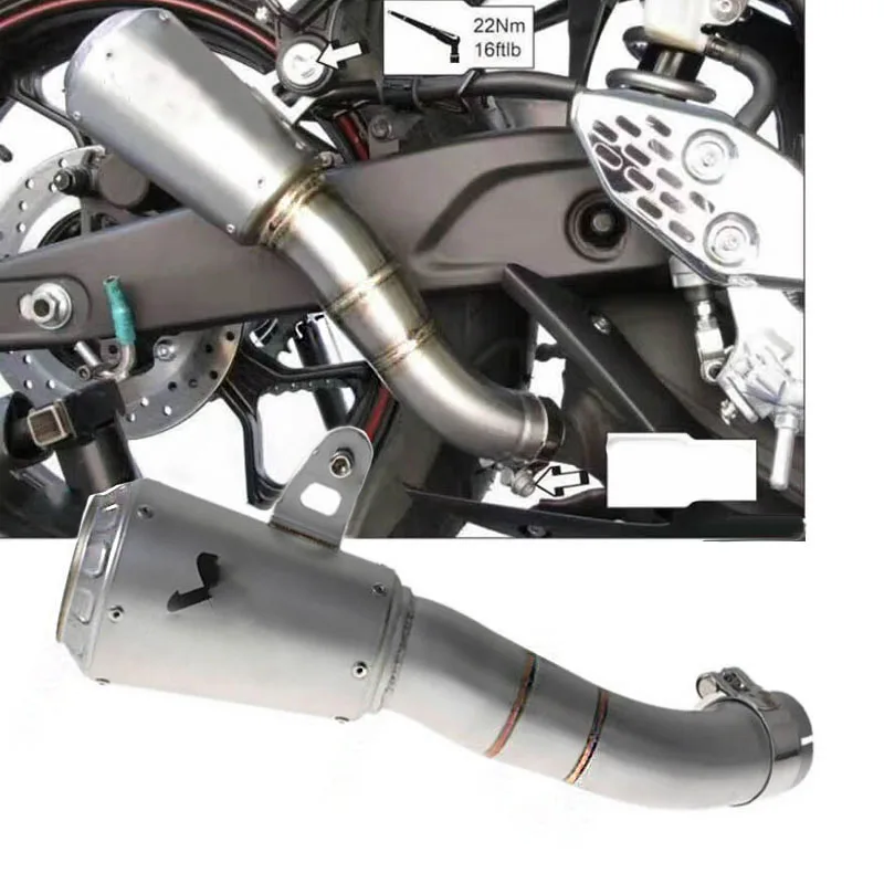 Whole set exhaust System Muffler Motorcycle Exhaust Slip on Muffler