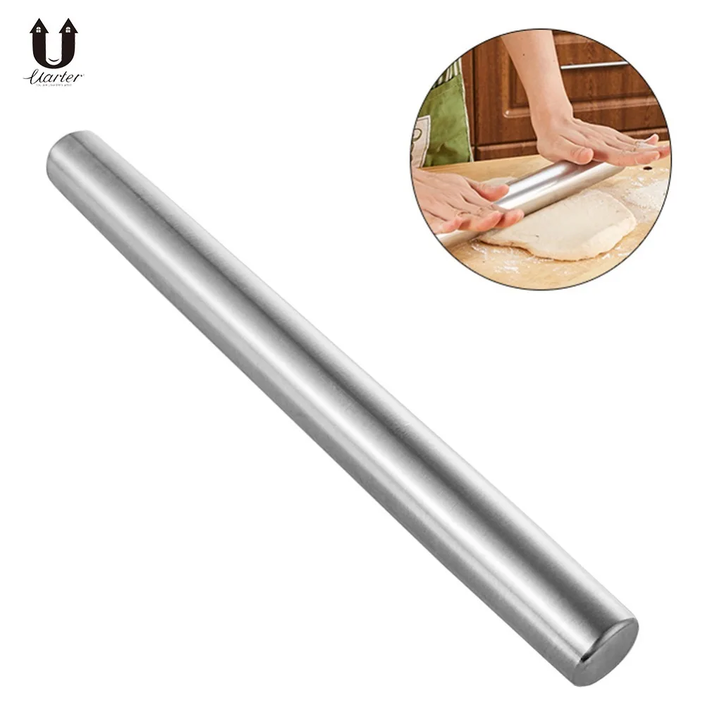 

Uarter Rolling Pin Professional French High quality Stainless Steel Rolling Pins Food-grade Dough Roller Making Biscuits