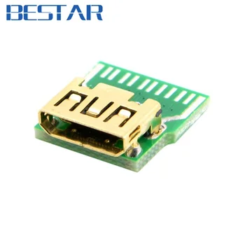 

10pcs Mini HDMI 1.4 Type-C Female Socket Receptacle Board Mount SMT Type with PCB for HDTV DIY Cable