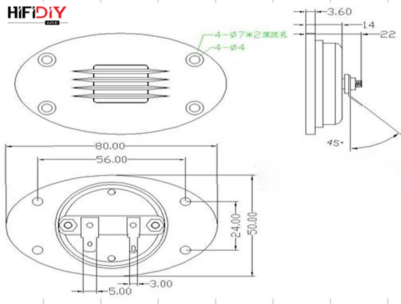 HIFIDIY LIVE 2/3 дюймовый твитер, динамик с воздушным движением 8 Ом 30 Вт, тройной громкоговоритель, AMT-5080, супер ремень, громкий динамик