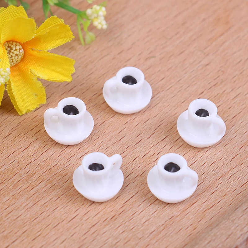 

5Pcs/lot Mini Miniature Dollhouse Coffee Cup Kitchen Room Food Drink Home Tableware Decors Dolls Accessories