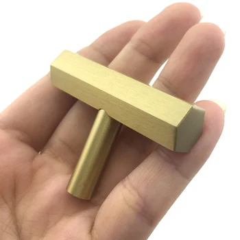 

Brass Hexagon Cabinet Kitchen Knobs Handles Gold Drawer Cupboard Door Pulls Handles-1Pack