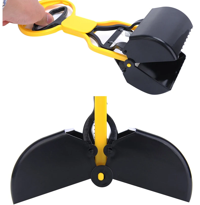 Dog Cat Pet Pooper Scooper Jaw Poop Scoop Clean Pick Up Waste Long