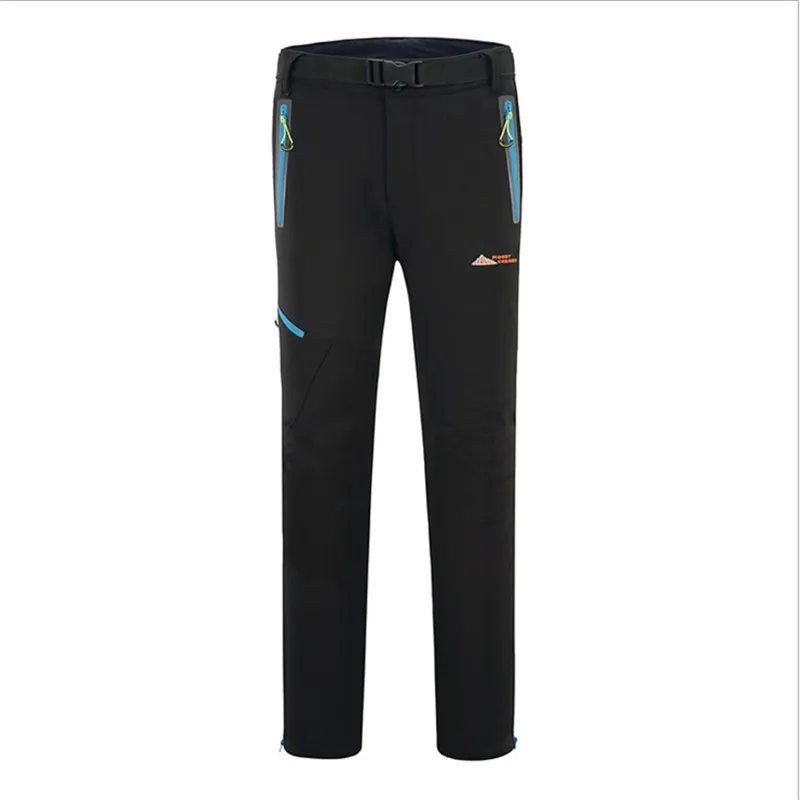 

MOUNT CONQUER Winter Ski Tech Fleece Softshell Pants Men Waterproof Thermal Trousers Hiking Hunting Climbing Windproof Pants