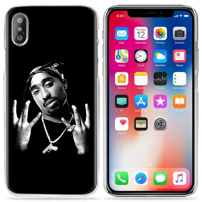 Чехол для iPhone XS Max XR X 10 7 7S 8 6 6S Plus 5S SE 5 4S 4 5C Прозрачный жесткий пластиковый 11 чехол для телефона 2Pac Tupac Amaru Shakur - Цвет: 01