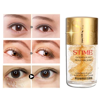 

Gold eye cream dark circles creame anti wrinkle anti age puffiness bags instant eye lift firming ageless acido hialuronico ojos