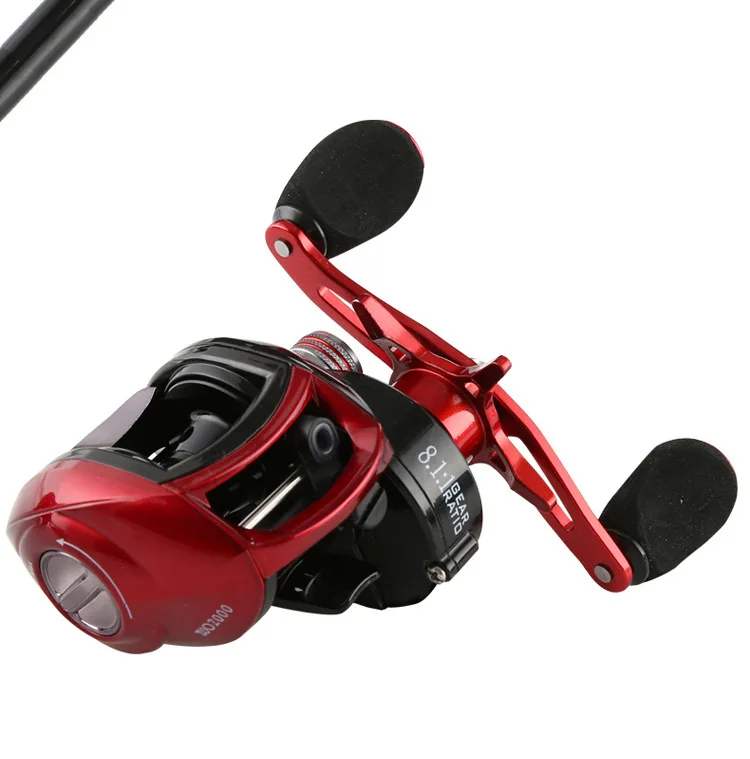 Carretel da Carcaça de Isca Notas da Força de Travagem. Isca de Pesca Isca de Pesca Baitcast Ratio 8.1: 1 8kgs 5 Magnético Classes ou 9 Rolamento 13b ou 7b Tanto Bom 15 Cheap Carretilhas de pesca