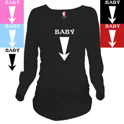 2018 Новый Дизайн "Ребенок в" для беременных длинная рубашка специализированные для беременных женщин большие размеры европейские Большие