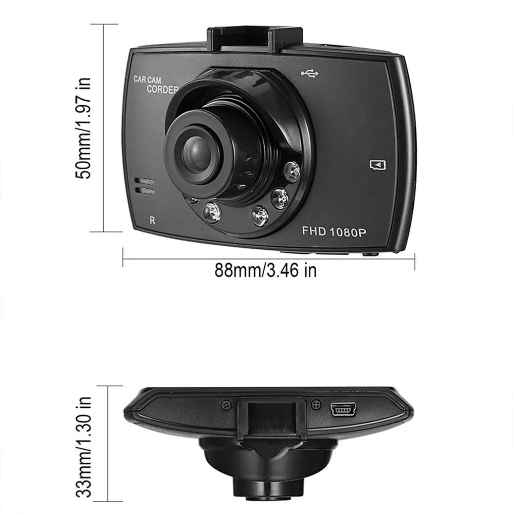 Car DVR Driving Camera G sensor Car Camcorder Portable HD 169 LCD