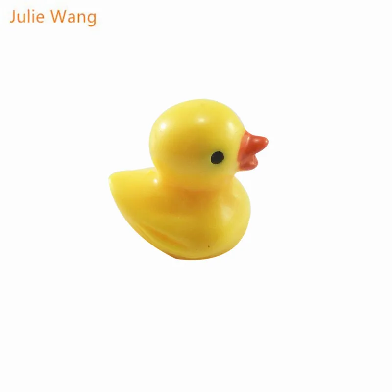 Julie Wang, 10 шт., Мультяшные украшения из смолы, желтый милый утенок, подвески, сделай сам, утка, стильные подвески, украшения, ювелирные изделия ручной работы, аксессуары