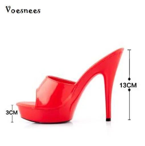 Женские летние сандалии Женская пикантная обувь на очень высоком каблуке 13-15 см для свадебного торжества Большие размеры 35-42 - Цвет: Heel 13cm