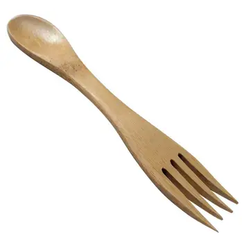 

100% Natural Bamboo Dinnerware Bamboo Spoon Fork All IN One Portable Travel Cutlery Set LX6761