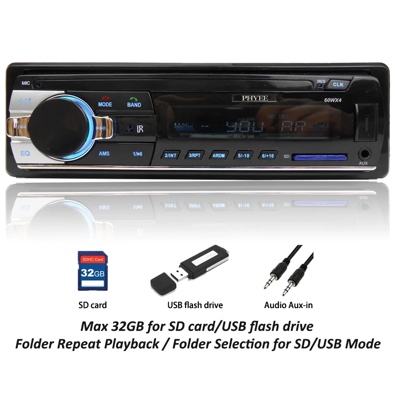 1 Din автомагнитола DAB Авторадио Bluetooth Авто Аудио Стерео RDS AM FM MP3 USB SD Aux-in-dash ISO головное устройство PHYEE SX-MP3520DAB