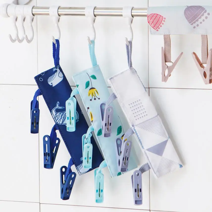 Portable Socks Dry Cloth Pendant Rack Cloth Cutter Business Travel Portable Folding Cloth Hanger Clips JUNE6