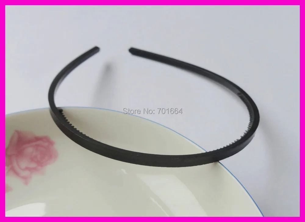 Buy 20PCS 5mm Black Plain Plastic Hair Headbands with