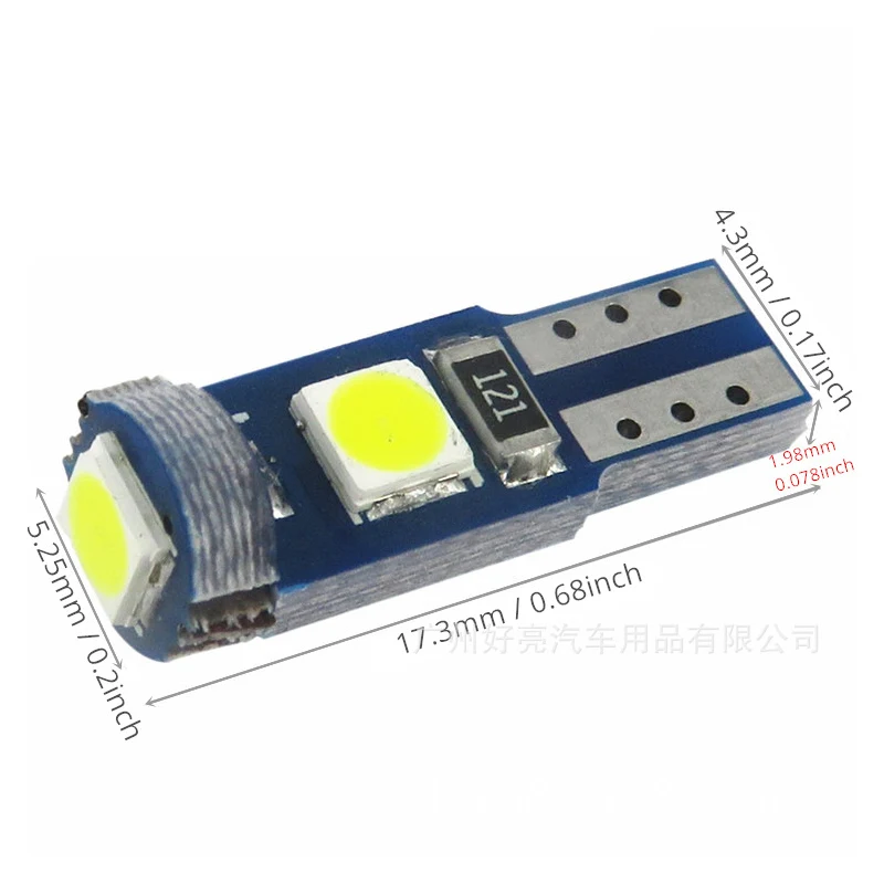 10 шт. T5 W1.2W 27 74 86 206 3SMD 3030 светодиодный интерьер автомобиля светильник Авто клиновидные боковые светильник T5 светодиодный приборной панели датчик прибора лампы противотуманных фар