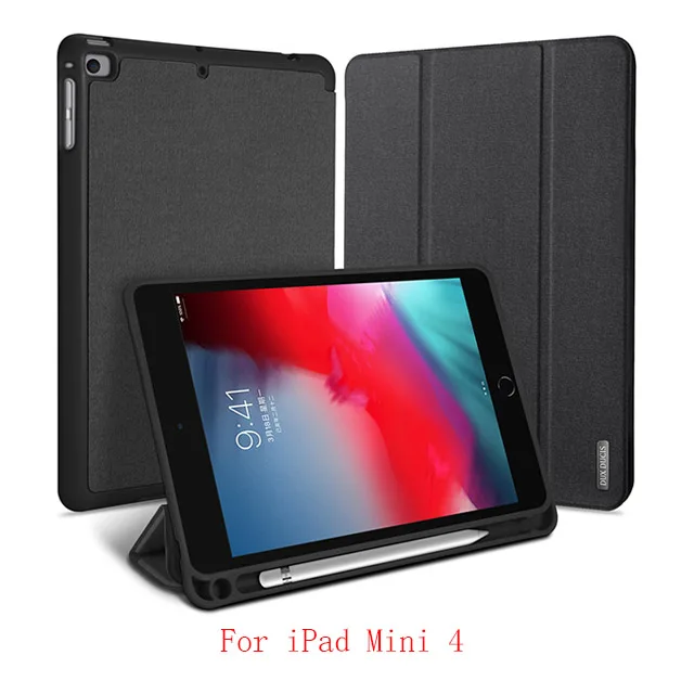 For iPad Mini 4 DUX DUCIS Folio Smart из искусственной кожи чехол для ipad Mini 5 чехол-подставка для ipad Mini 5() Mini 4 с карандашом - Цвет: For iPad Mini 4