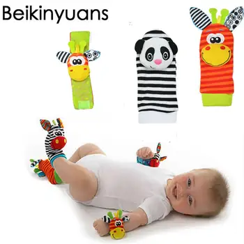 

Baby Animal Wrist Bells Socks Educational Toys Baby Wrist Watches Foot Socks Ringing New Sock Boy&Girls Infant Cloth