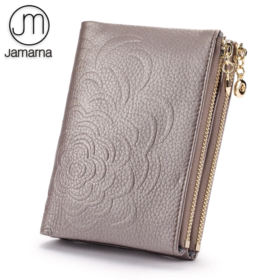 

Jamarna Wallet Female Women Wallets With Zipper Genuine Leather Women Wallets Floral Pattern Coin Purse Card Holders
