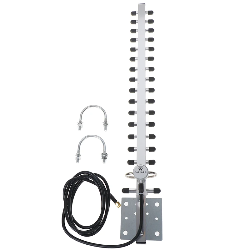 2.4Ghz WiFi Antenna 25dBi RP SMA Outdoor Wireless Yagi Antenna Directional Booster Amplifier Modem RG58 Cable