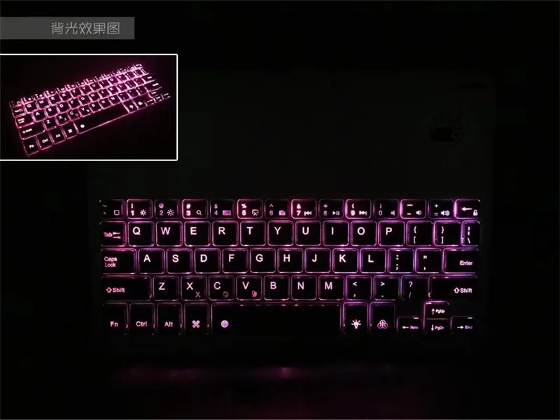 АБС-пластик сплав Метель ультратонких Keyboard Dock Подсветка чехол, держатель для Apple iPad mini4 7.9 дюймов корпус клавиатуры