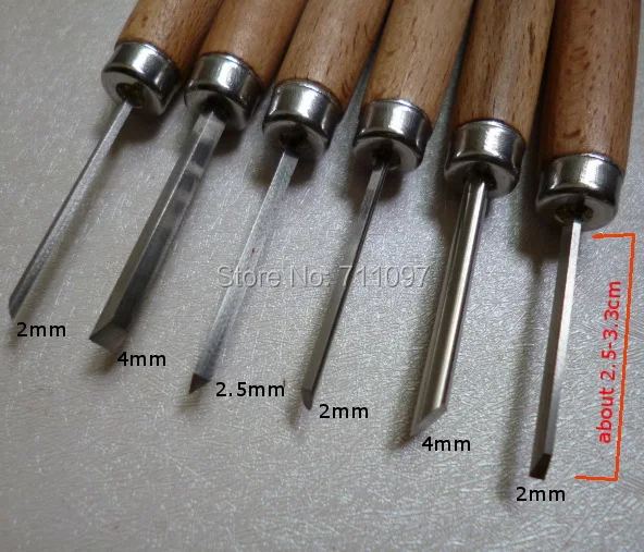 6pcs nucleus carving chisels,engraving hand chisels, professional