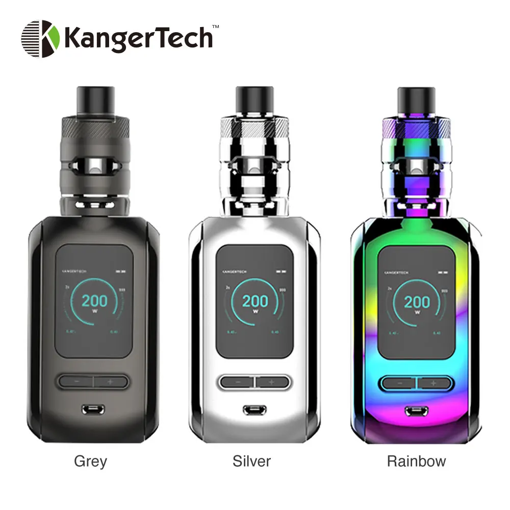 

New Original Kanger Ranger Kit 200W Box MOD Vape with 3.8ml RANGER TANK and Milli Mesh Coils Kangertech E Cigarette Vaporizer