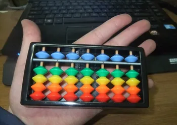 

10pcs/pack Chinese Abacus Mini Abacus for Kids 7 Column ABS Abacus Chinese Soroban Tool Children Math Teaching Mathematics Aids