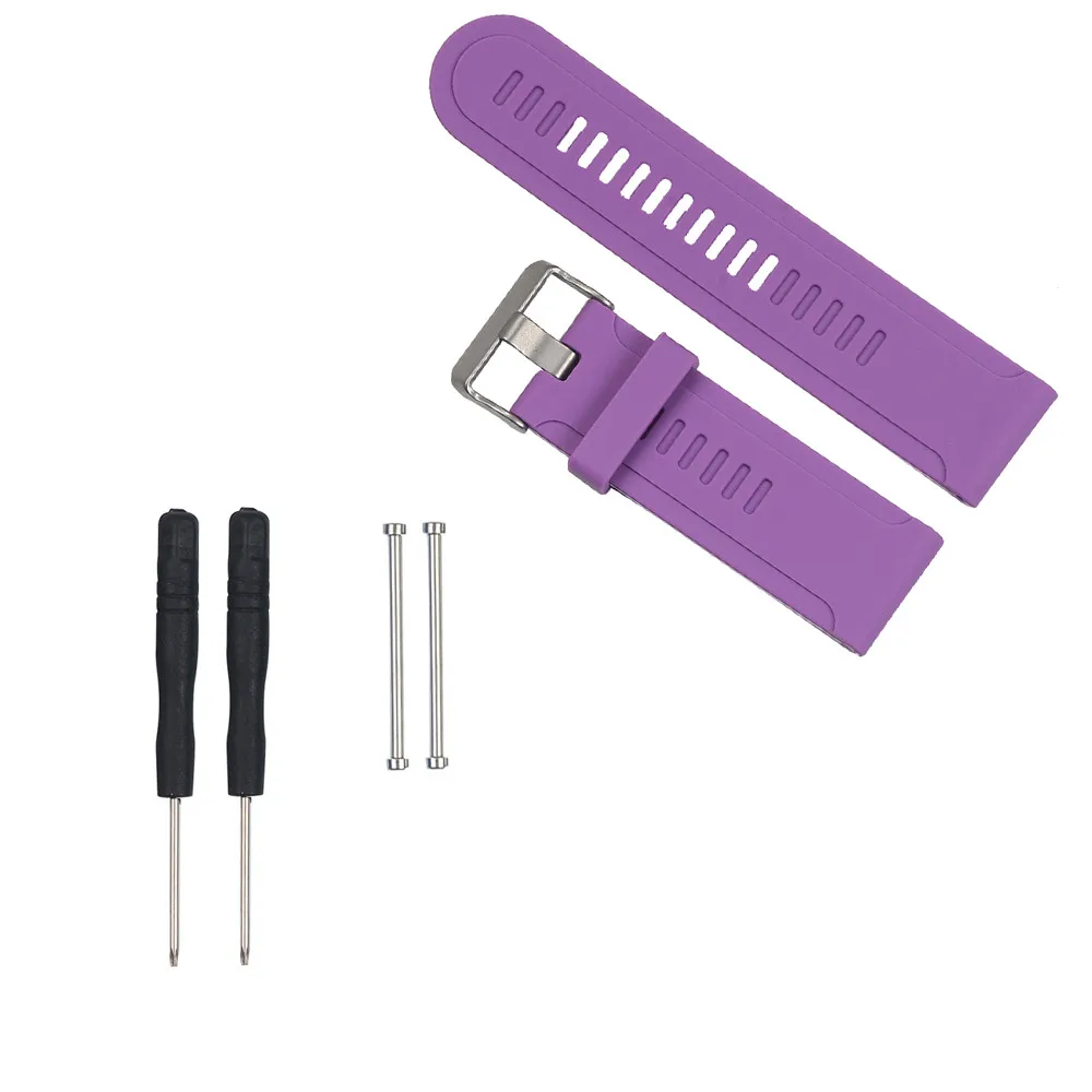 

WatchBands Black  for Garmin Soft Silicone Strap Replacement Watch Band+Lugs Adapters for Garmin Fenix/Fenix 2 Watch Straps Hot