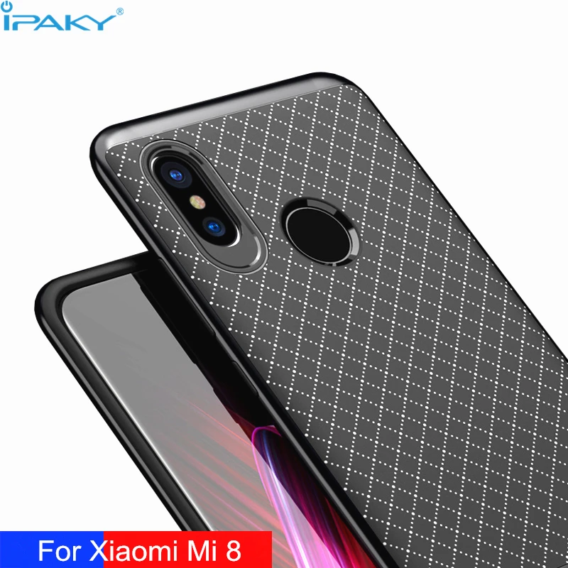 

For Xiaomi Mi 8 Case Xiaomi8 Cases iPaky PC Frame+Silicone Hybrid Back Cover Cellphone Case for Xiaomi Mi8 Shell Coque