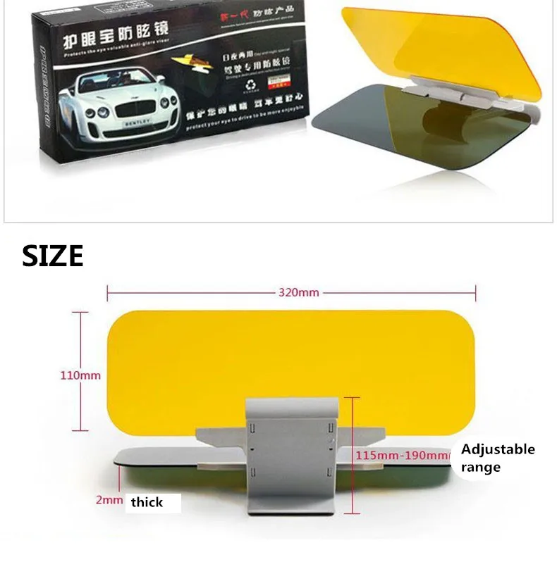 Автомобиль козырек от солнца тени День Ночь анти-ослепительное зеркало УФ-защита Солнцезащитный блок козырьки авто солнцезащитный козырек аксессуары с козырьком