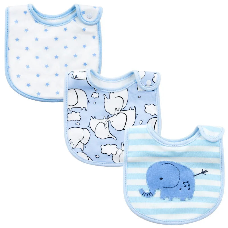 

A bib newborn cotton elephant cartoon girls boys baby bibs gift towel feeding stuff burp cloth letter waterproof bib waterproof