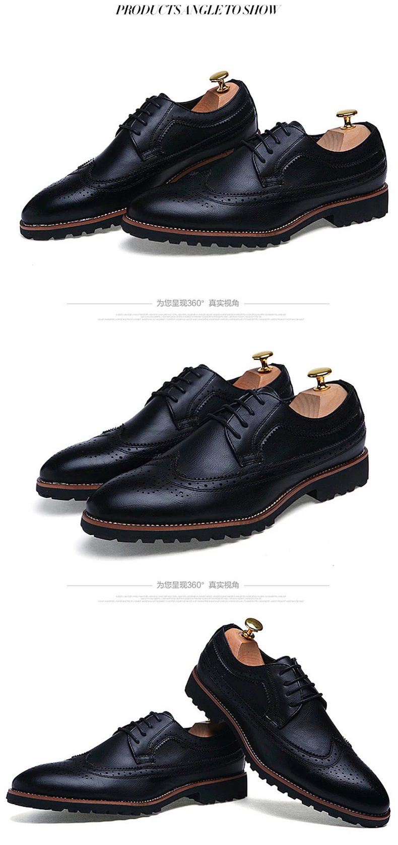 Новые мужские модные повседневные туфли высокого качества из натуральной кожи Мужские броги на плоской подошве оксфорды Роскошные брендовые деловые модельные ботинки