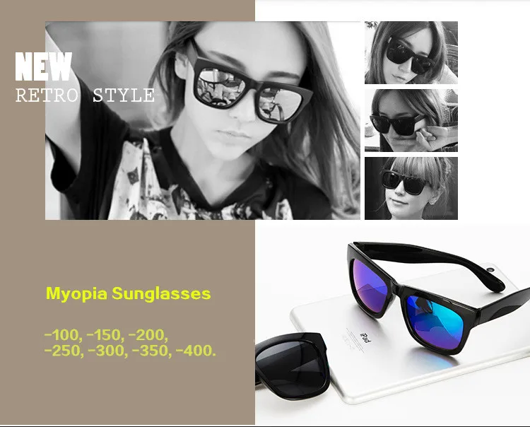 oversized square sunglasses Prescription -1.0 -1.5 -2.0 -3.0 -4.0 -5.0 -6.0 Fashion Finished Myopia Sunglasses Men Women Short sighted Optics Eyewear oversized sunglasses