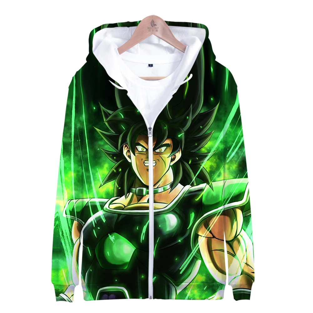 Аниме Dragon Ball Super Broly серия 3D толстовки на молнии для женщин/мужчин супер сайян Dragon Ball пуловеры Гоку Толстовка