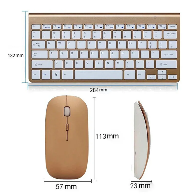  Cliry 2.4G Wireless Keyboard and Mouse Mini Multimedia Keyboard Mouse Combo Set For Notebook Laptop