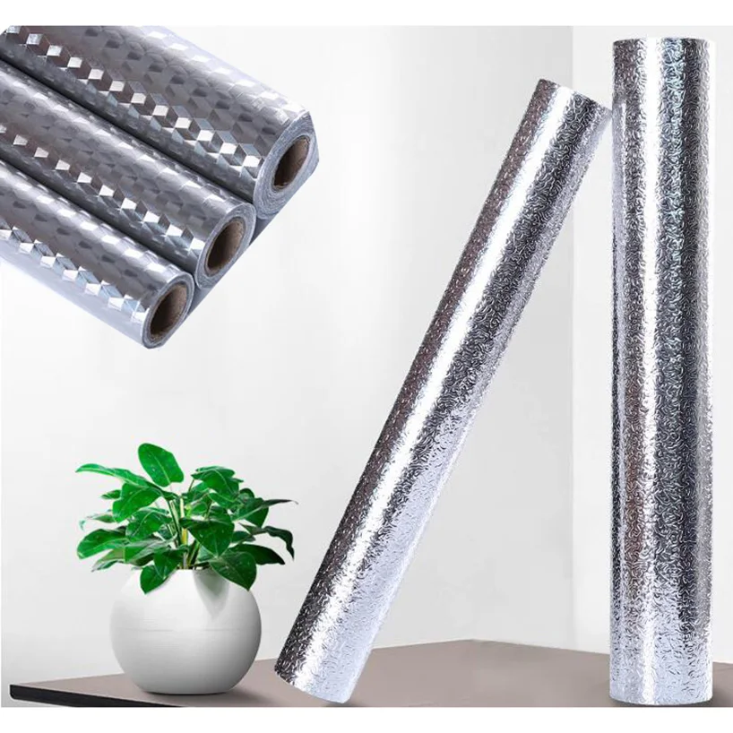 40cm width Thicker Aluminum Foil Kitchen Cupboard Sticker Waterproof