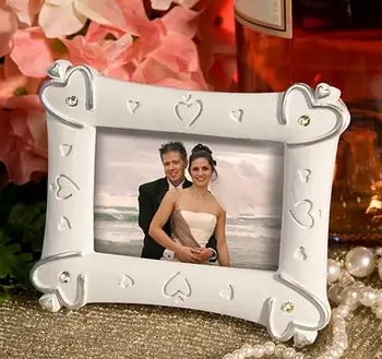

100pcs/lot party decoration romantic resin love heart photo frame place card holder for wedding party favors SN1870