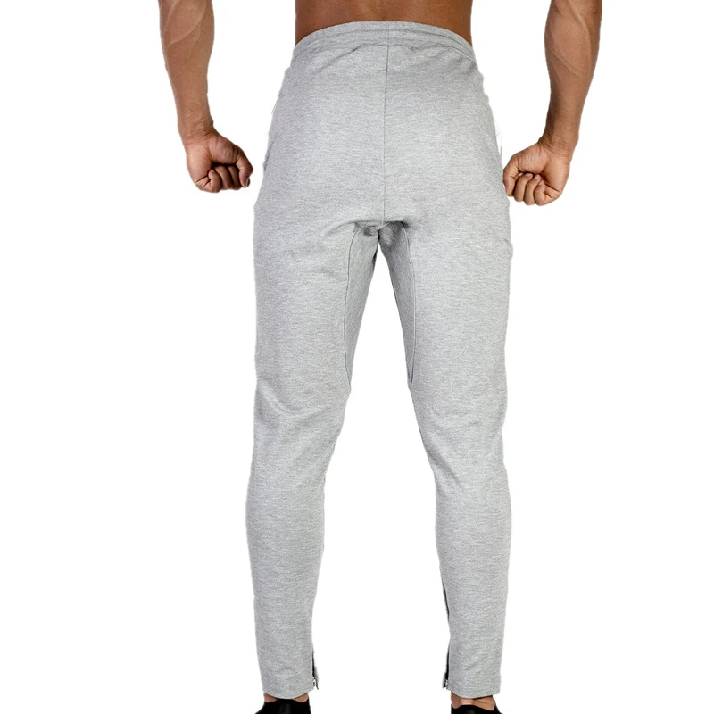Men's Casual Fitness Joggers Pants Gyms Stretch Cotton Men Skinny Sweatpants Slim Workout Zipper ankle trousers men