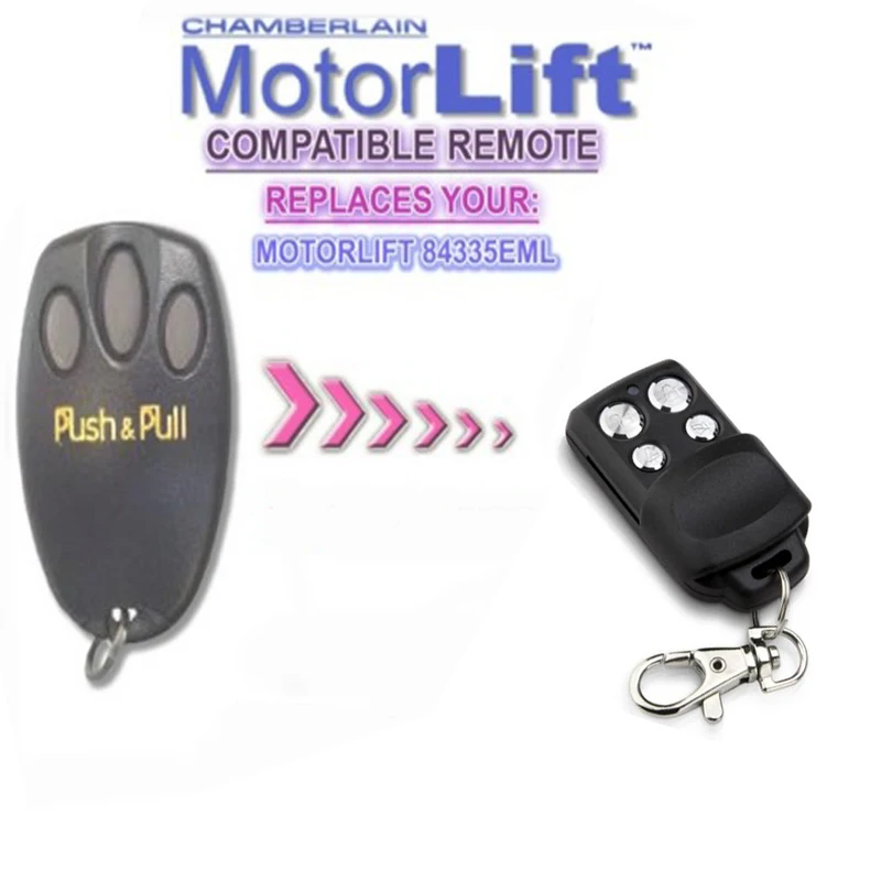 

2pcs MOTORLIFT 94335EML Gate Door opener replacement Hand remote controller